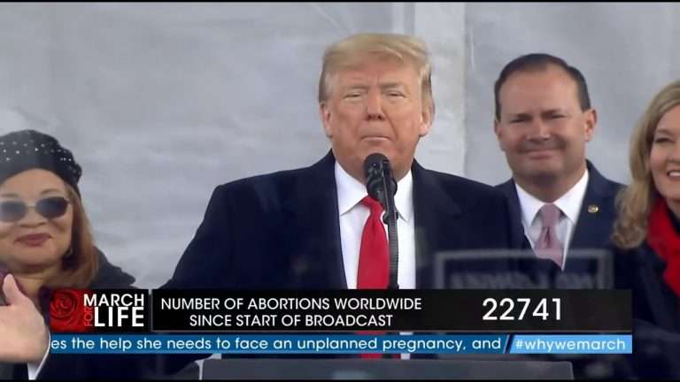 President Trump at Right To Life March