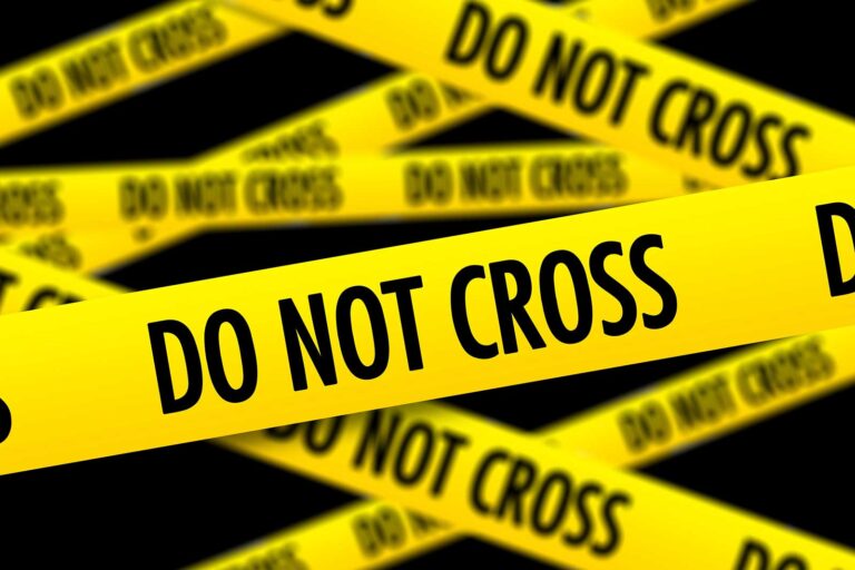 do not cross yellow tape